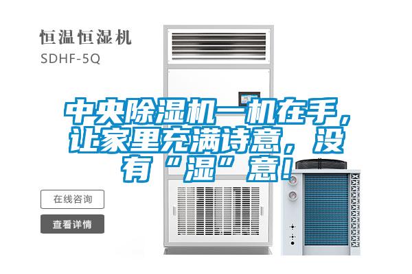 中央除濕機一機在手，讓家里充滿詩意，沒有“濕”意！