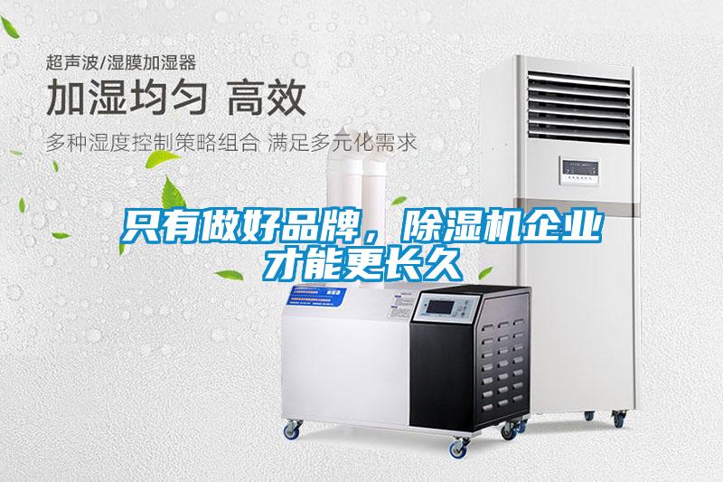 只有做好品牌，除濕機企業才能更長久