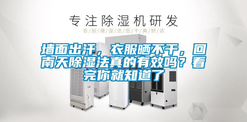 墻面出汗，衣服曬不干，回南天除濕法真的有效嗎？看完你就知道了