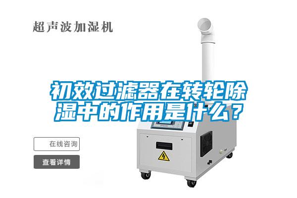 初效過濾器在轉(zhuǎn)輪除濕中的作用是什么？