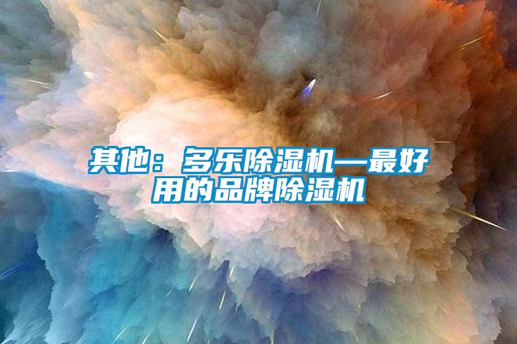 其他：多樂除濕機—最好用的品牌除濕機