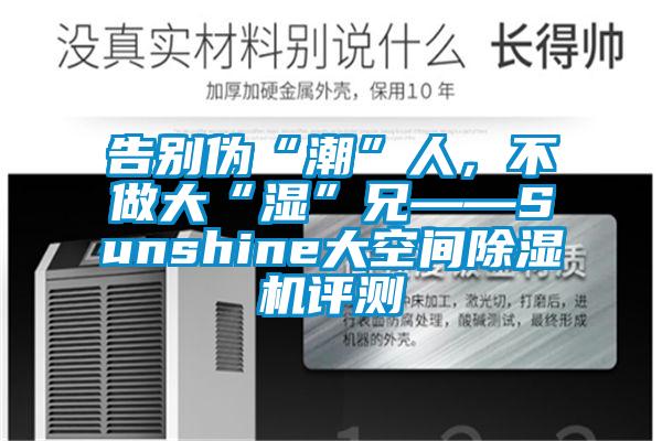 告別偽“潮”人，不做大“濕”兄——Sunshine大空間除濕機評測