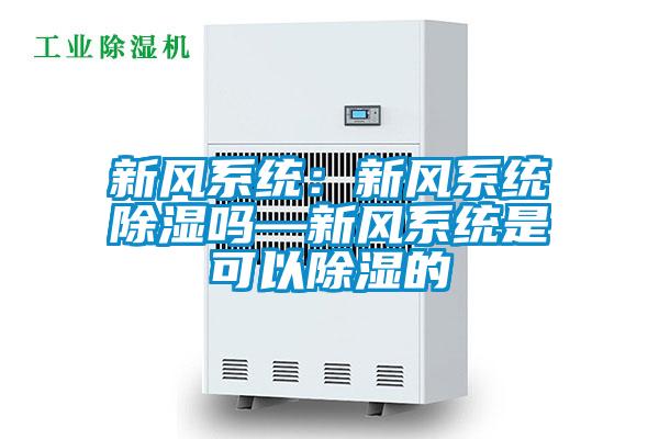 新風系統(tǒng)：新風系統(tǒng)除濕嗎—新風系統(tǒng)是可以除濕的