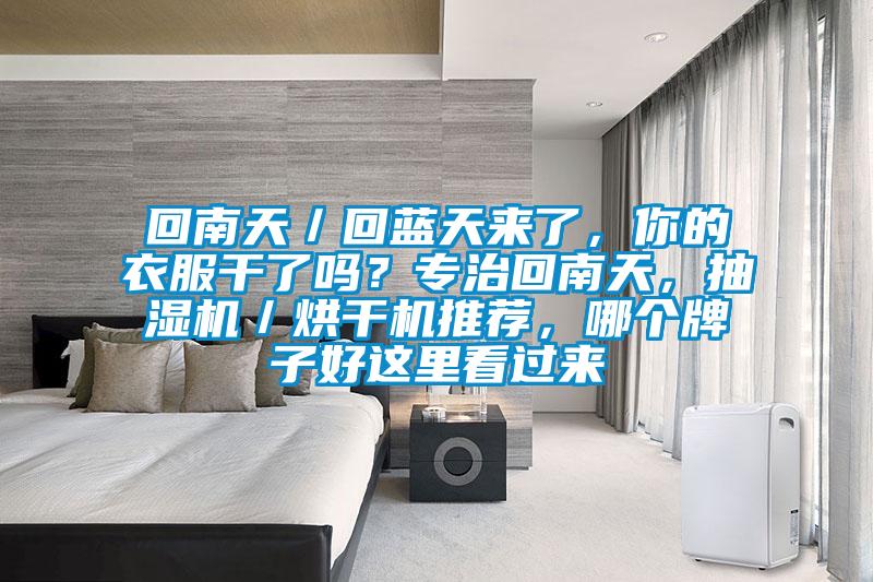 回南天／回藍(lán)天來了，你的衣服干了嗎？專治回南天，抽濕機(jī)／烘干機(jī)推薦，哪個牌子好這里看過來