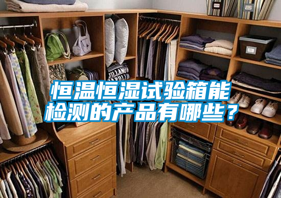恒溫恒濕試驗箱能檢測的產品有哪些？