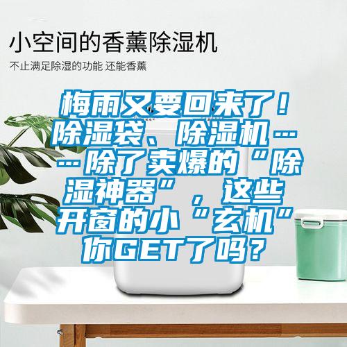 梅雨又要回來(lái)了！除濕袋、除濕機(jī)……除了賣爆的“除濕神器”，這些開(kāi)窗的小“玄機(jī)”你GET了嗎？