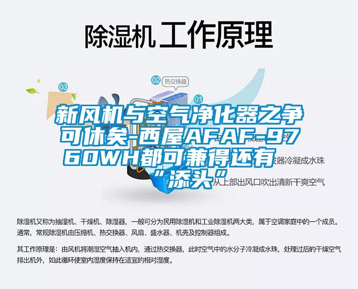新風機與空氣凈化器之爭可休矣-西屋AFAF-9760WH都可兼得還有“添頭”
