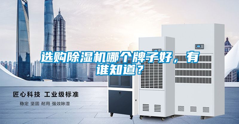 選購除濕機哪個牌子好，有誰知道？