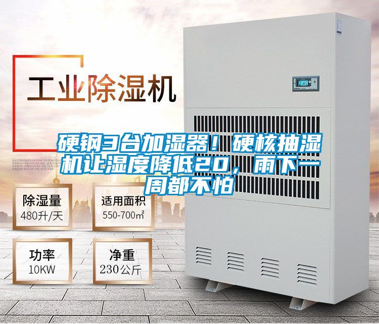 硬鋼3臺加濕器！硬核抽濕機讓濕度降低20，雨下一周都不怕