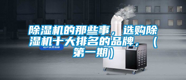 除濕機的那些事，選購除濕機十大排名的品牌，（第一期）
